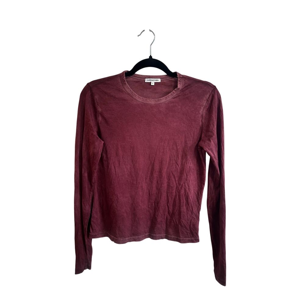 Cotton Citizen Standard Long sleeve Supima Cotton Shirt Red Wash Sz S GREAT